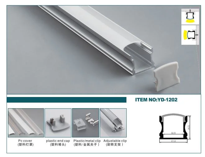Linear Aluminium LED Profile Channel Aluminum Extrusion Profile 2022