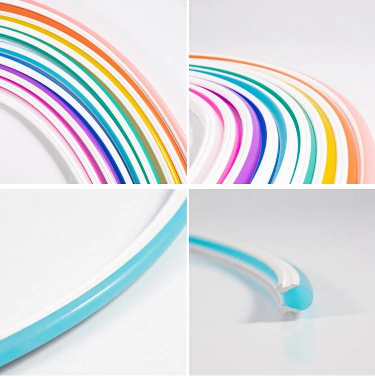 50m Roll 8mm 14 Colors Work with S LED Flexible Strip Pure Silicone Split Neon Cover for Neon Light