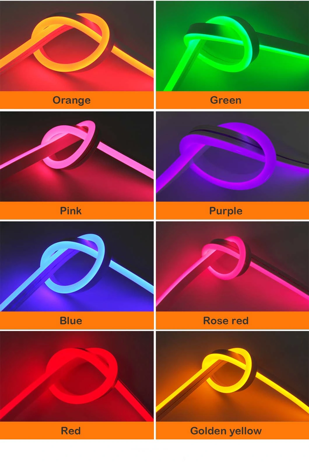 Slim Silicone Ultra Thin Waterproof Flexible Colorful LED Light Neon Strip