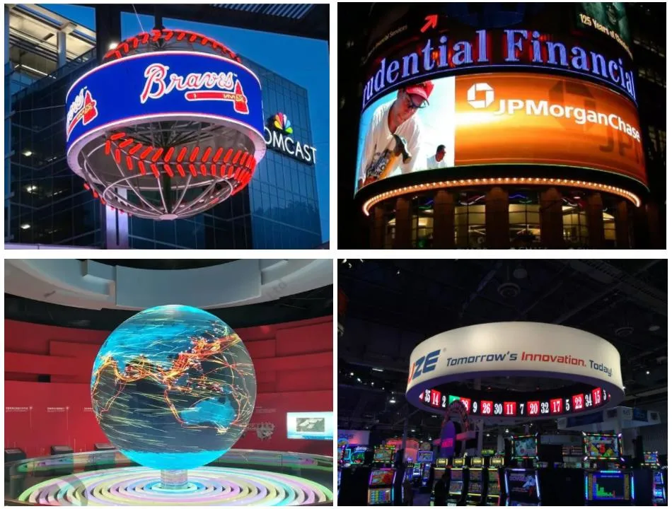 P3 P4 LED Signage Indoor Flexible Round Circular Curved Soft LED Display LED Panel Curve Module