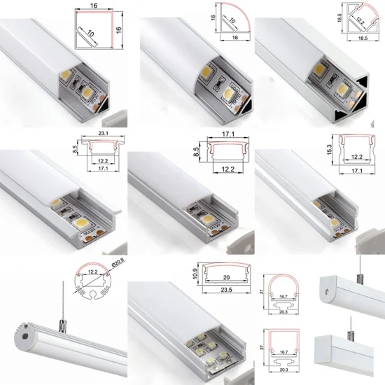 V Shape LED Strip Aluminum Profile Corner LED Aluminum Extrusion Profile for LED Linear Lighting