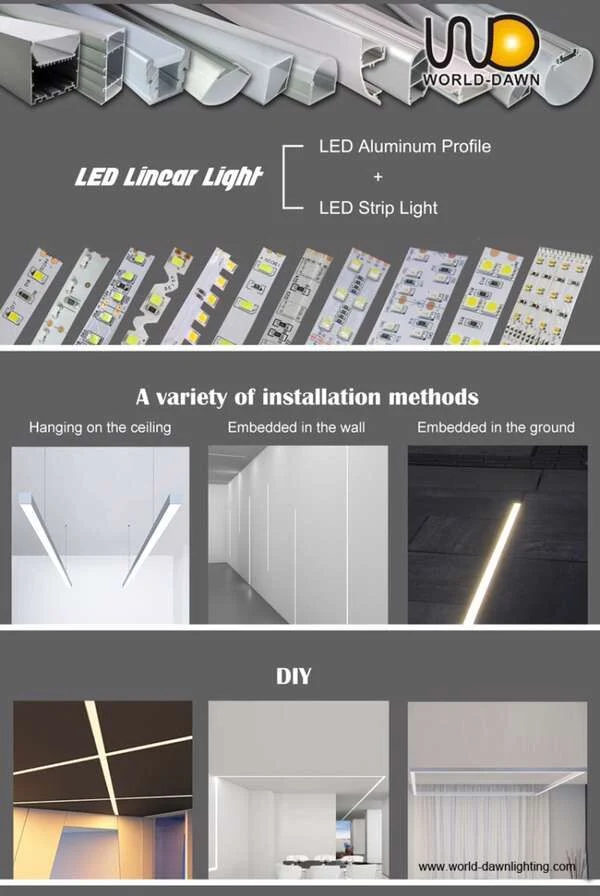 Zhongshan Manufacturer Linear Lighting Profile (MC-1914-B)