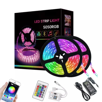 12V TV Background Light 5m 10m Smart Music APP WiFi Remote Control 150 300 LEDs Flexible LED RGB Strip Light Kit SMD 5050