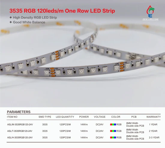 SMD3535RGB LED Strip Color Changing Flexible RGB